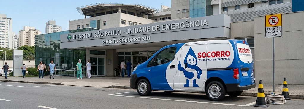 Profissional realizando Desentupimento e Manutenção Preventiva para Hospitais, Clínicas e Postos de Saúde em Brusque